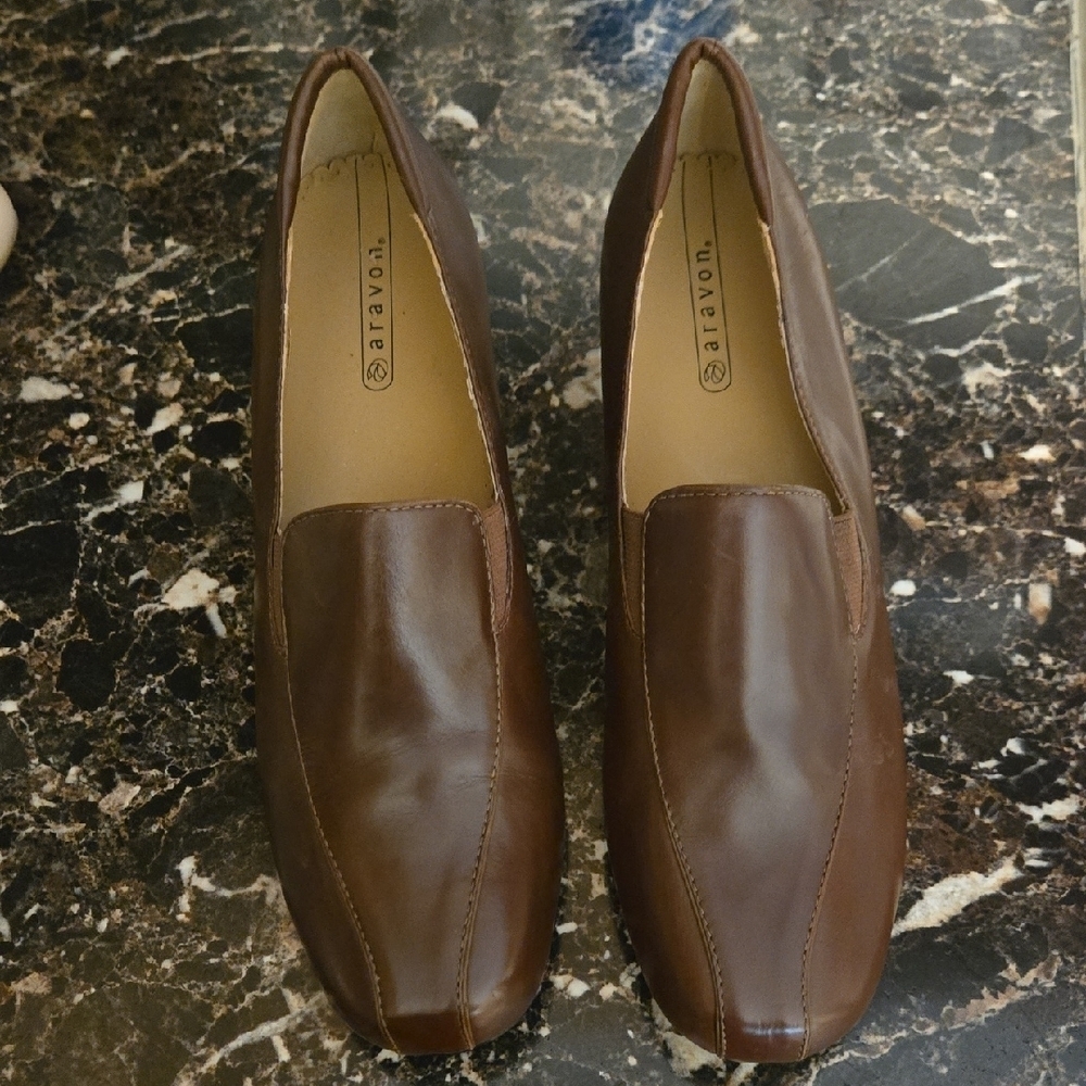 Aravon Dark Brown Women's Flats